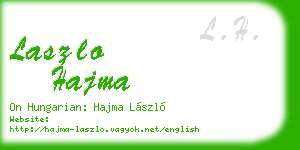 laszlo hajma business card