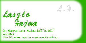 laszlo hajma business card